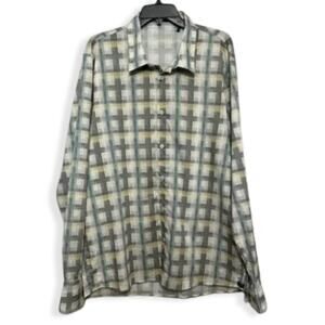 Good Man Button-Up Shirt Plaid Pattern Long Sleeved Multicolor M Size XXL NWOT